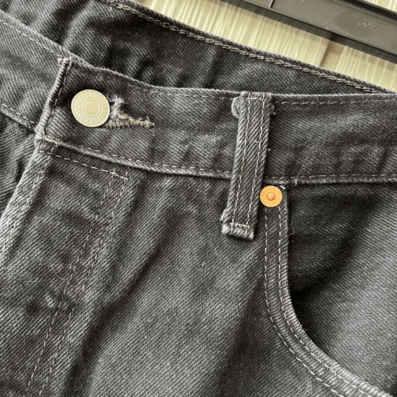 Levi’s 501 Black Jeans Men’s W36 L30 – Button Fly – Near New – Made 2021 - Picture 3 of 9